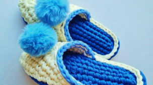 pantufas de croche passo a passo