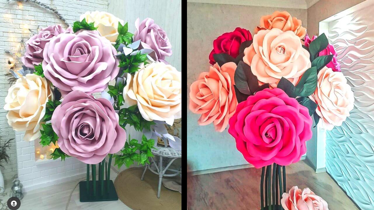 curso rosas gigantes de eva para decoração